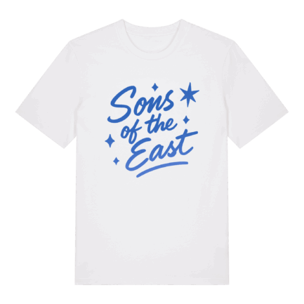 Sons of the East - Cursive Font White T -Shirt